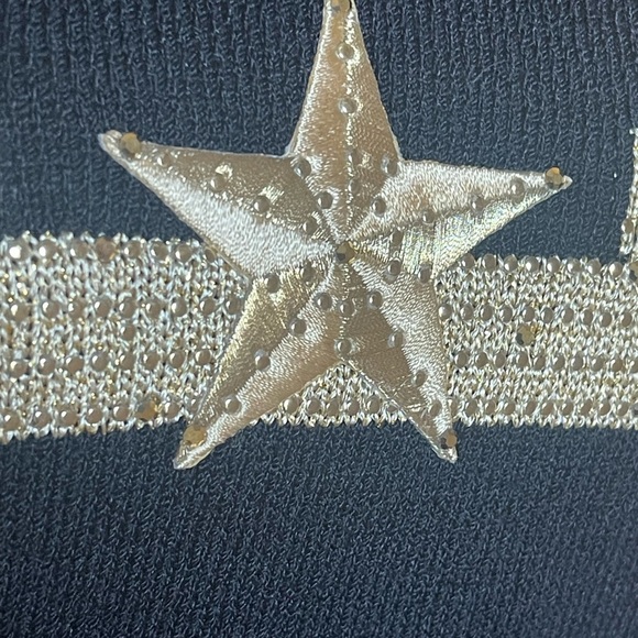 St. John Evening  Gold Star
Ribbon Sweater Black/ivory skirt | Size M/4 - Picture 16 of 16